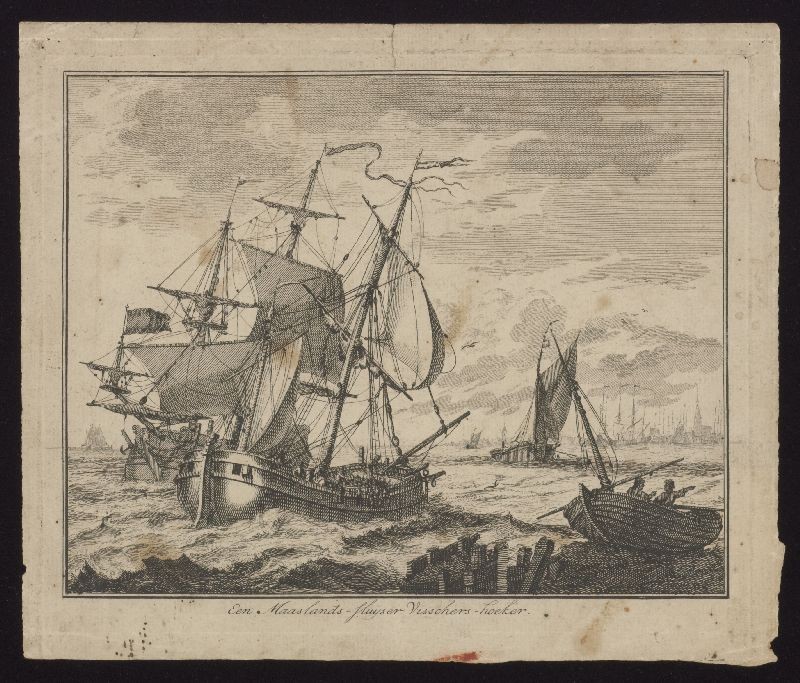 Adolf van der Laan - Kopergravure: Een Maassluise hoeker.